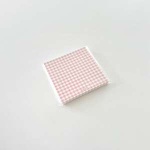 Gingham Memo Pad - PINK