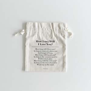 'How Long Will I Love You' Pouch