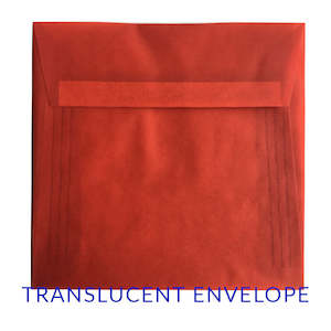 170 X 170 Mm: Translucent Red - (170x170mm SQUARE)