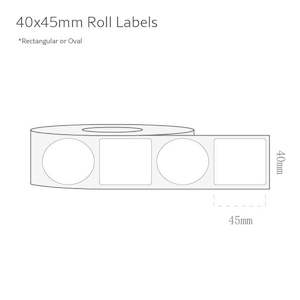 Roll Labels: 40x45mm Labels