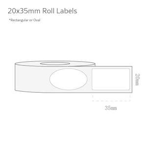 Roll Labels: 20x35mm Labels