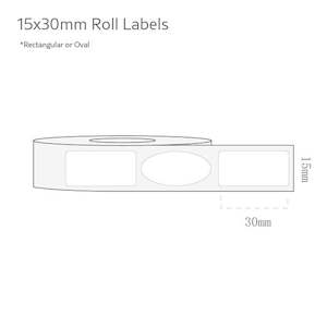 Roll Labels: 15x30mm Labels