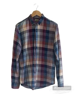 Shirts: Industrie Men Checker Shirt Size Medium