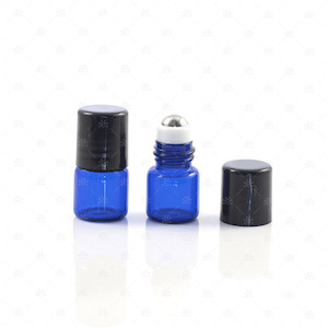 1/4 (0.93ml) Dram Blue Roller Bottles with Stainless Steel Rollers (5 pack)