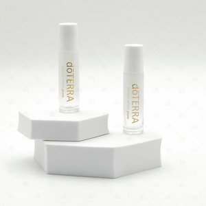 10ml dōTERRA Pearl White Roller Bottle with White Cap (2pk)