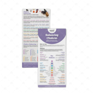 Quick Reference Guide to Balancing Chakras Using Essential Oils rack card (Single) - 2 Sided