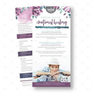 Essential Oils for Emotional Healing with Trish Nash education Rack Card (Single)