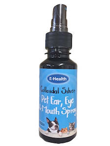 Colloidal Silver For Pets Animals: Pet Ear, Eye & Mouth Colloidal Silver Spray 125ml