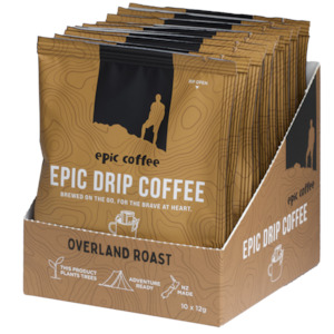 Coffee: Carton of 12 Overland Roast Drip Filters 10 Pack