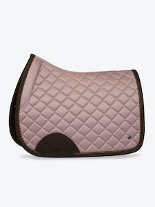 Jump Saddle Pad, Blush – Brown Suede