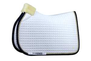 Saddle Pad PRO White & Navy Jump