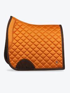 Internet only: Dressage Saddle Pad, Burnt Orange – Brown Suede