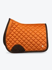 Internet only: Jump Saddle Pad, Burnt Orange – Brown Suede