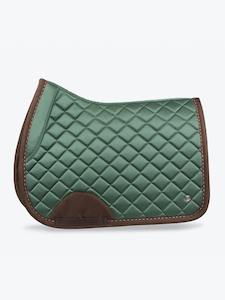 Jump Saddle Pad, Hunter Green – Brown Suede