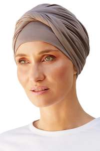 Headwear: Christine Shakti Turban - Taupe