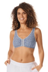 Amoena Frances Wire Free Mastectomy Bra - Blue Leo