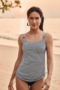 Anita Geometric Tile Tankini Top