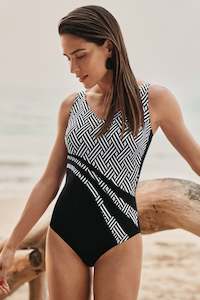 Mastectomy Swimwear: Anita Dirban Mastectomy Swimsuit - Geometric Tile