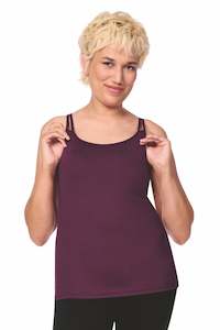 Amoena Valletta: Amoena Valletta Mastectomy Top - Dark Berry