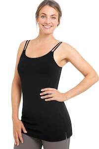 Amoena Valletta: Amoena Valletta Tall Mastectomy Top - Black