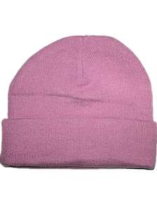 Rigon Plain Knitted Beanie - Pink