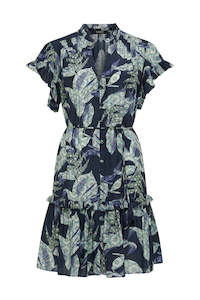 Womenswear: CABLE HAVANA FRILL DRESS - NAVY FLORAL