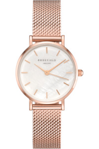 Rosefield  Small Edit -  Rose Gold Mesh Strap/white Face