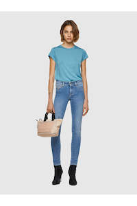 Womenswear: DIESEL SLANDY SKINNY REGULAR WAIST - LIGHT BLUE