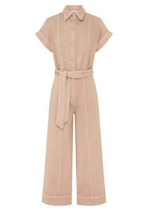 Mos The Label Ana Denim Jumpsuit - Rose