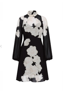 MOSS & SPY TRINITY DRESS - BLACK/IVORY