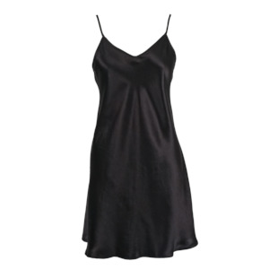 Carmen Kirstein Silk Chemise - Black