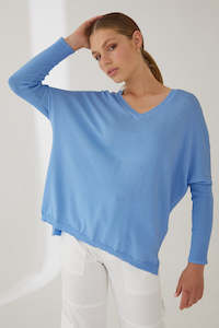 Womenswear: MIA FRATINO CORFU VEE - CORNFLOUR BLUE