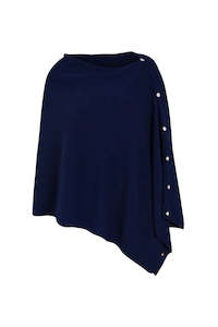 MIA FRATINO SORRENTO BUTTON WRAP - FRENCH NAVY