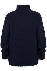 Womenswear: MIA FRATINO FREYA CASHMERE CHUNKY FUNNEL - INK