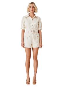 EsmaeÉ Kokomo Denim Shorts - Ivory