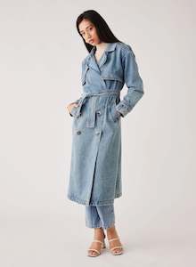 Womenswear: ESMAEÉ MIDWEST TRENCH COAT - BLUE