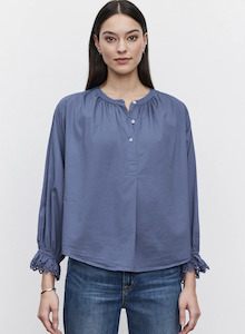 VELVET BY GRAHAM & SPENCER JACOBA TOP - BLUEJAY