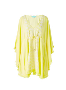 Womenswear: MELISSA ODABASH ISABELLE YELLOW/WHITE KAFTAN