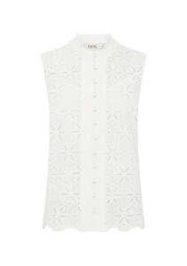 MOS THE LABEL SARA LACE SLEEVELESS BLOUSE - IVORY