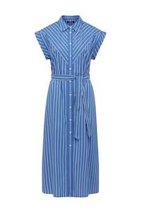 Cable Felicity Stripe Poplin Dress  - Blue Stripe