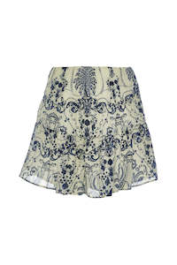 DEVOTION TWINS THEODORA SHORT SKIRT  - BLUE