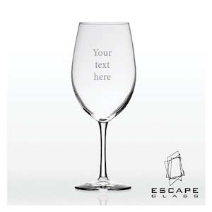 Engraved Wine Glass