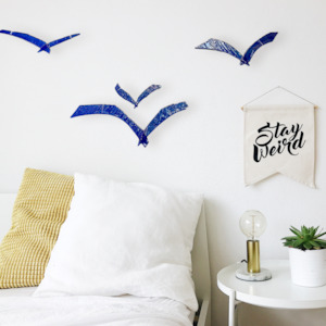 Wall Art: Blue Sea Birds