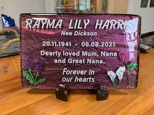 Headstones Ceramics And Plaques: Memorial Plaque - 15cm x 25cm