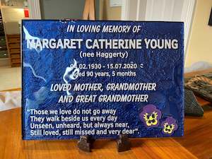 Headstones Ceramics And Plaques: Memorial Plaque - 13cm x 25cm