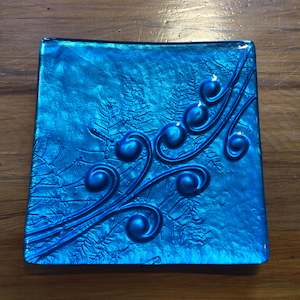 Turquoise Square Platter - 30cm