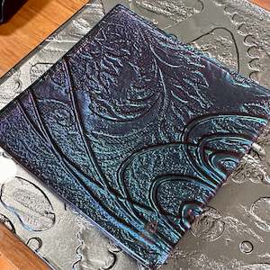 Square Platters: Night Sky (teal/purple) Square - 25cm