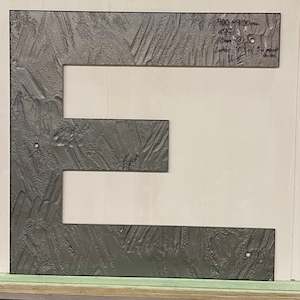 Large letter E, M or W great for kids room