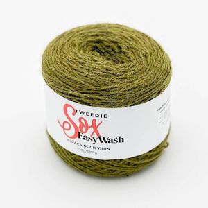 Tweedie Easy Wash Sox Alpaca 4ply Sock Yarn - Olive