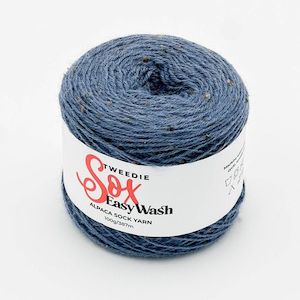 Tweedie Easy Wash Sox Alpaca 4ply Sock Yarn - Denim